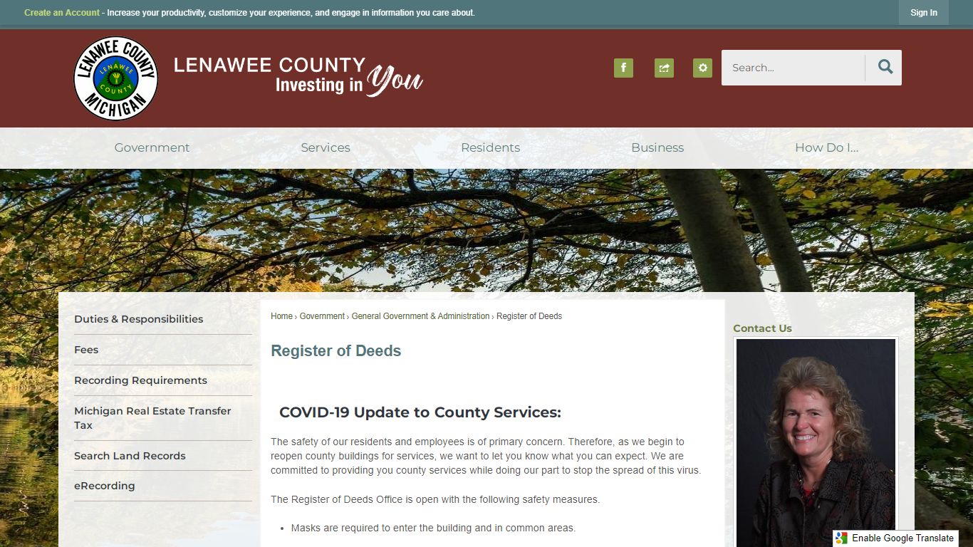 Register of Deeds | Lenawee County, MI